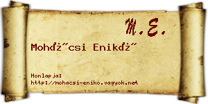 Mohácsi Enikő névjegykártya